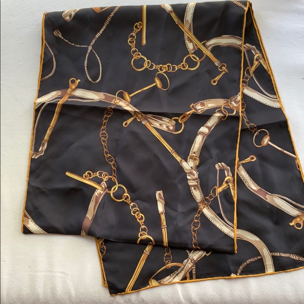 Silk Equestrian Themed Scarf